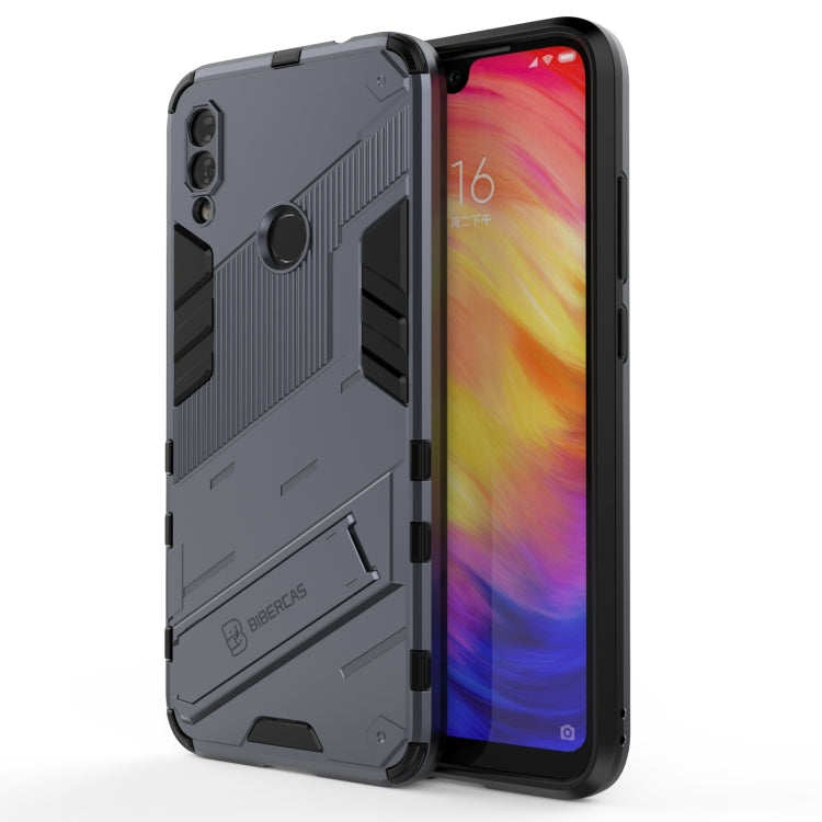 Punk Armor 2 in 1 PC + TPU Shockproof Case with Invisible Holder, For Xiaomi Redmi 9A, For Xiaomi Redmi 9, For Xiaomi Redmi Note 7