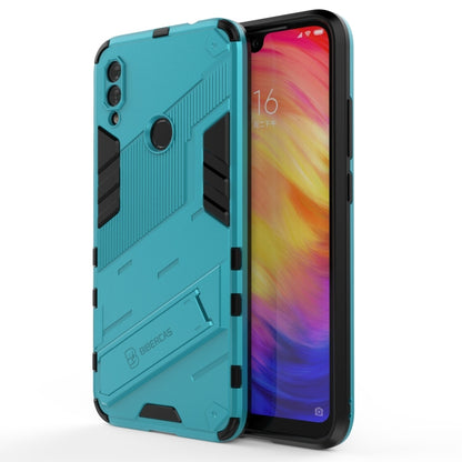 Punk Armor 2 in 1 PC + TPU Shockproof Case with Invisible Holder, For Xiaomi Redmi 9A, For Xiaomi Redmi 9, For Xiaomi Redmi Note 7