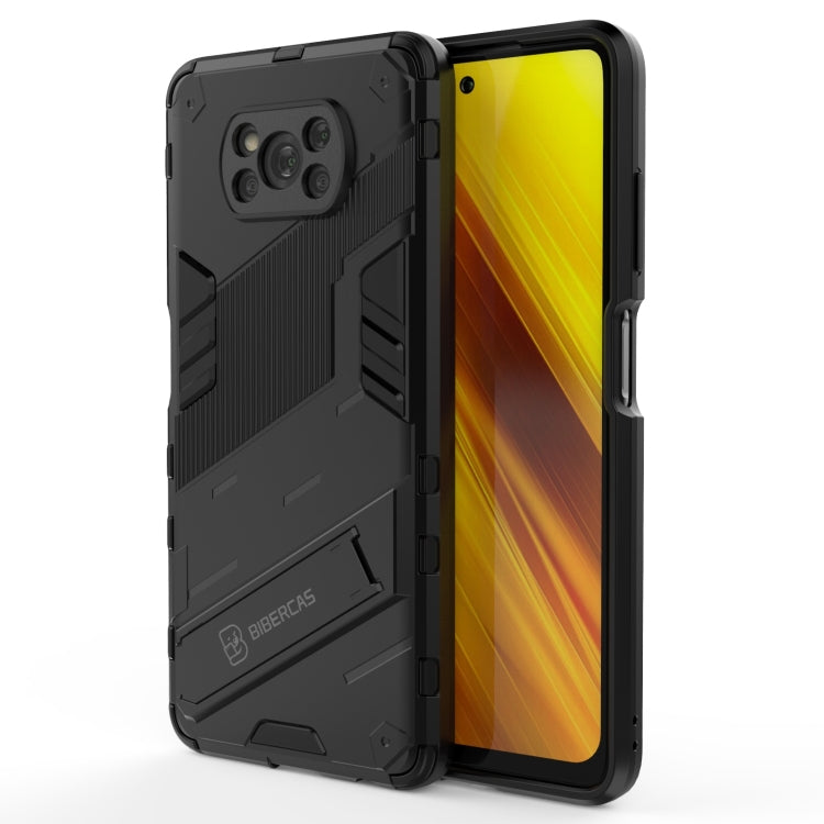 Punk Armor 2 in 1 PC + TPU Shockproof Case with Invisible Holder, For Xiaomi Poco X3