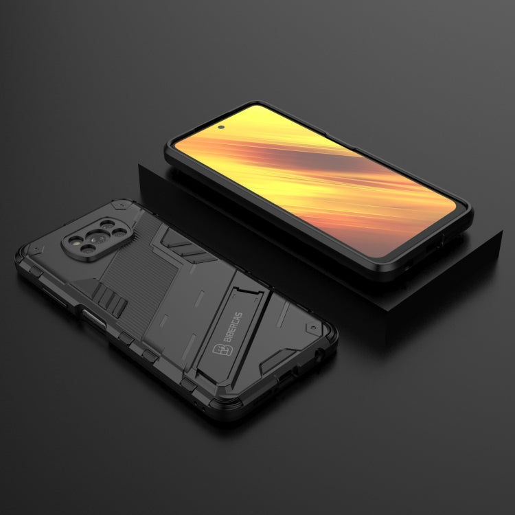 Punk Armor 2 in 1 PC + TPU Shockproof Case with Invisible Holder, For Xiaomi Poco X3