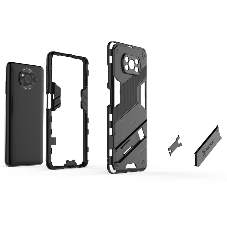 Punk Armor 2 in 1 PC + TPU Shockproof Case with Invisible Holder, For Xiaomi Poco X3