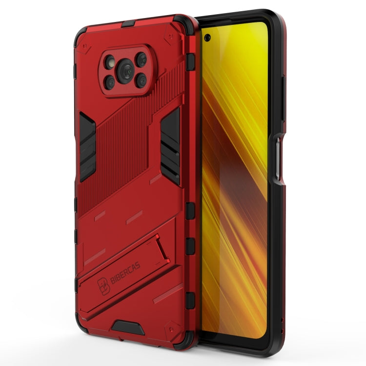 Punk Armor 2 in 1 PC + TPU Shockproof Case with Invisible Holder, For Xiaomi Poco X3
