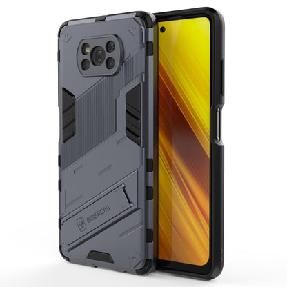Punk Armor 2 in 1 PC + TPU Shockproof Case with Invisible Holder, For Xiaomi Poco X3