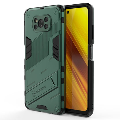 Punk Armor 2 in 1 PC + TPU Shockproof Case with Invisible Holder, For Xiaomi Poco X3