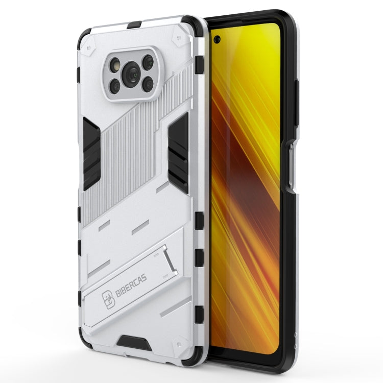 Punk Armor 2 in 1 PC + TPU Shockproof Case with Invisible Holder, For Xiaomi Poco X3