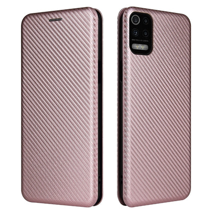 Carbon Fiber Texture Magnetic Horizontal Flip TPU + PC + PU Leather Case with Card Slot, For LG K53, For LG Stylo 7 5G, For Xiaomi Redmi K40 / K40 Pro, For Motorola Moto G30 / G10