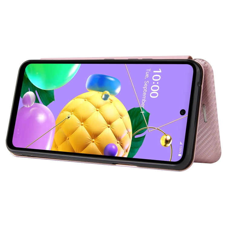 Carbon Fiber Texture Magnetic Horizontal Flip TPU + PC + PU Leather Case with Card Slot, For LG K53, For LG Stylo 7 5G, For Xiaomi Redmi K40 / K40 Pro, For Motorola Moto G30 / G10