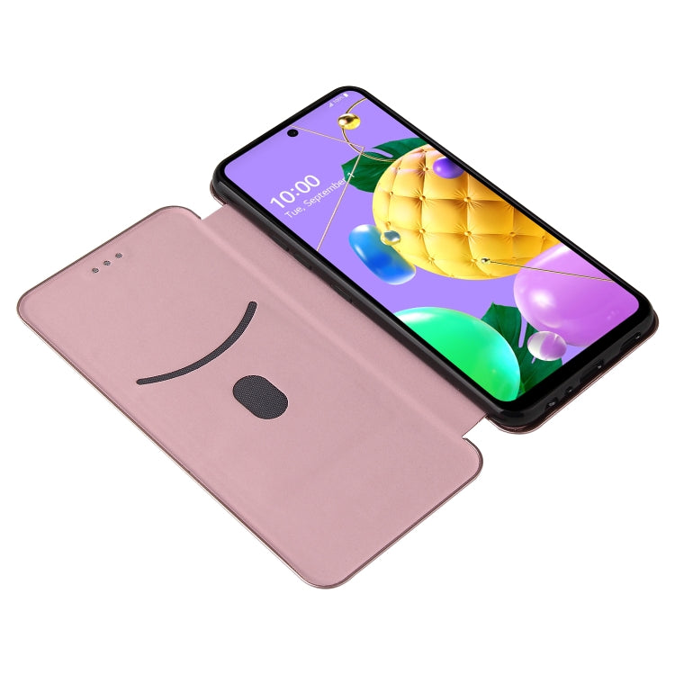 Carbon Fiber Texture Magnetic Horizontal Flip TPU + PC + PU Leather Case with Card Slot, For LG K53, For LG Stylo 7 5G, For Xiaomi Redmi K40 / K40 Pro, For Motorola Moto G30 / G10