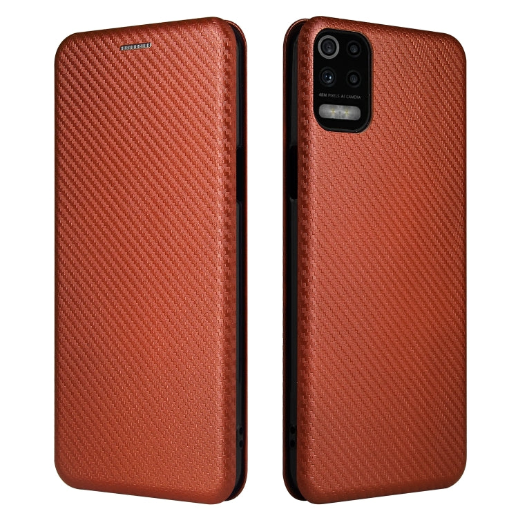 Carbon Fiber Texture Magnetic Horizontal Flip TPU + PC + PU Leather Case with Card Slot, For LG K53, For LG Stylo 7 5G, For Xiaomi Redmi K40 / K40 Pro, For Motorola Moto G30 / G10