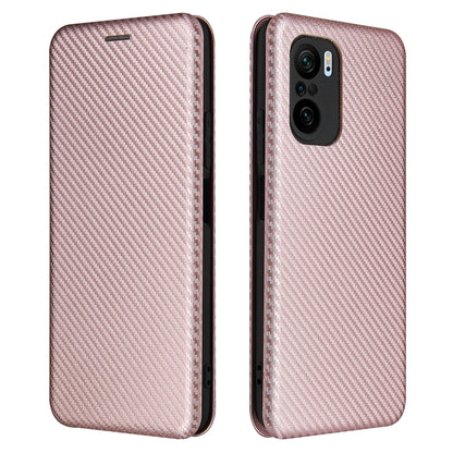 Carbon Fiber Texture Magnetic Horizontal Flip TPU + PC + PU Leather Case with Card Slot, For LG K53, For LG Stylo 7 5G, For Xiaomi Redmi K40 / K40 Pro, For Motorola Moto G30 / G10