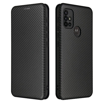 Carbon Fiber Texture Magnetic Horizontal Flip TPU + PC + PU Leather Case with Card Slot, For LG K53, For LG Stylo 7 5G, For Xiaomi Redmi K40 / K40 Pro, For Motorola Moto G30 / G10