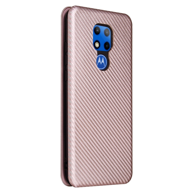 Carbon Fiber Texture Magnetic Horizontal Flip TPU + PC + PU Leather Case with Card Slot, For Motorola Moto G Play 2021, For ZTE Axon 20 5G / 4G
