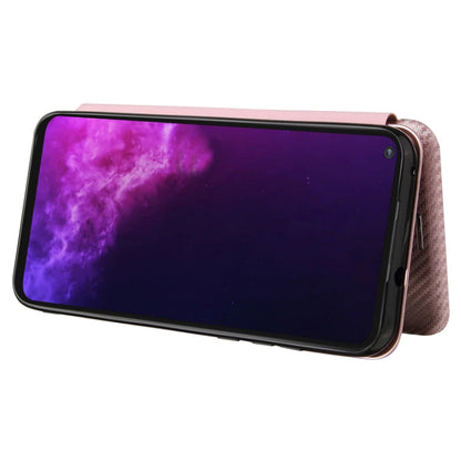 Carbon Fiber Texture Magnetic Horizontal Flip TPU + PC + PU Leather Case with Card Slot, For Motorola Moto G Play 2021, For ZTE Axon 20 5G / 4G