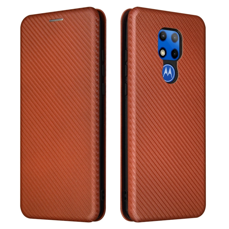 Carbon Fiber Texture Magnetic Horizontal Flip TPU + PC + PU Leather Case with Card Slot, For Motorola Moto G Play 2021, For ZTE Axon 20 5G / 4G