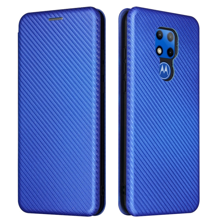 Carbon Fiber Texture Magnetic Horizontal Flip TPU + PC + PU Leather Case with Card Slot, For Motorola Moto G Play 2021, For ZTE Axon 20 5G / 4G