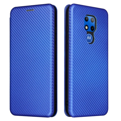 Carbon Fiber Texture Magnetic Horizontal Flip TPU + PC + PU Leather Case with Card Slot, For Motorola Moto G Play 2021, For ZTE Axon 20 5G / 4G