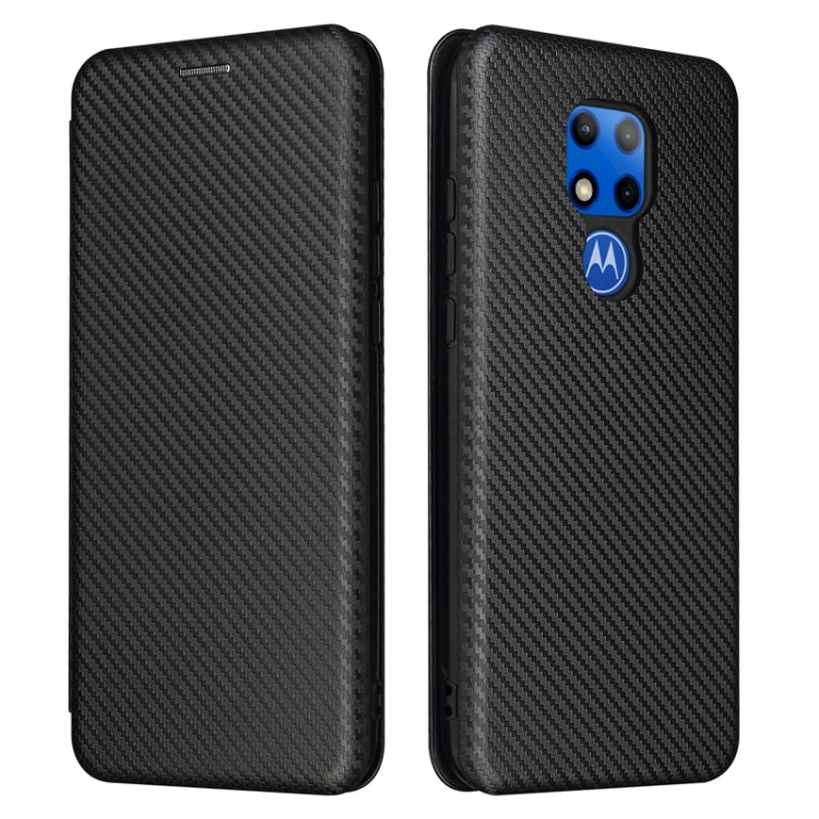 Carbon Fiber Texture Magnetic Horizontal Flip TPU + PC + PU Leather Case with Card Slot, For Motorola Moto G Play 2021, For ZTE Axon 20 5G / 4G
