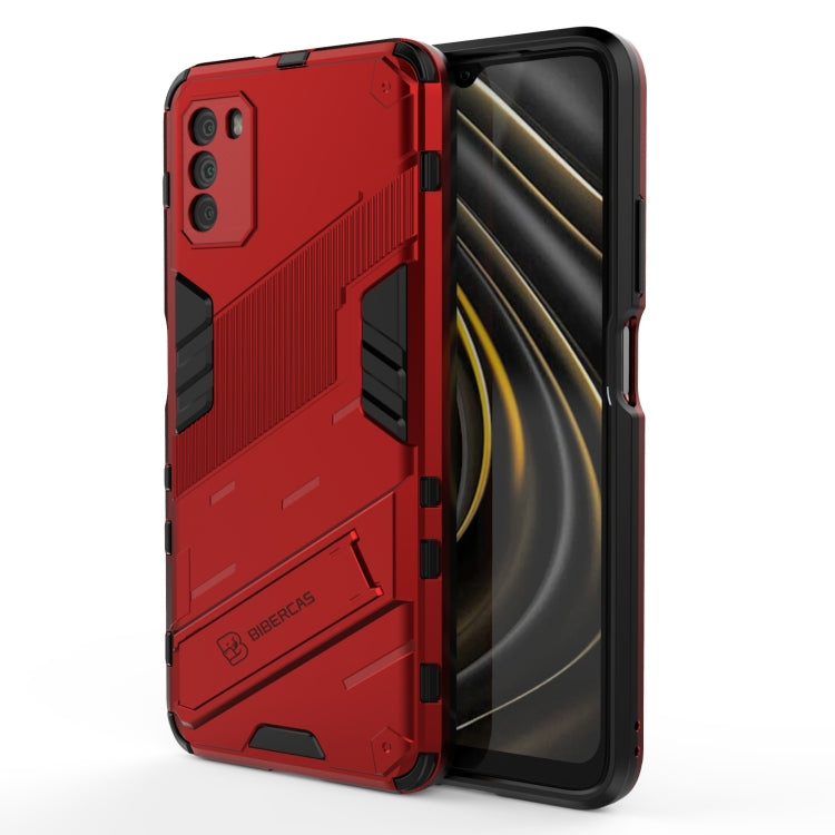 Punk Armor 2 in 1 PC + TPU Shockproof Case with Invisible Holder, For Xiaomi Redmi Note 9 Pro Max, For Xiaomi Poco M3