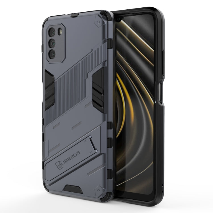 Punk Armor 2 in 1 PC + TPU Shockproof Case with Invisible Holder, For Xiaomi Redmi Note 9 Pro Max, For Xiaomi Poco M3