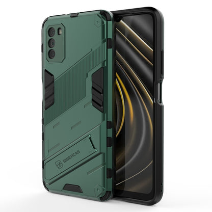 Punk Armor 2 in 1 PC + TPU Shockproof Case with Invisible Holder, For Xiaomi Redmi Note 9 Pro Max, For Xiaomi Poco M3