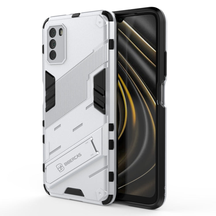 Punk Armor 2 in 1 PC + TPU Shockproof Case with Invisible Holder, For Xiaomi Redmi Note 9 Pro Max, For Xiaomi Poco M3