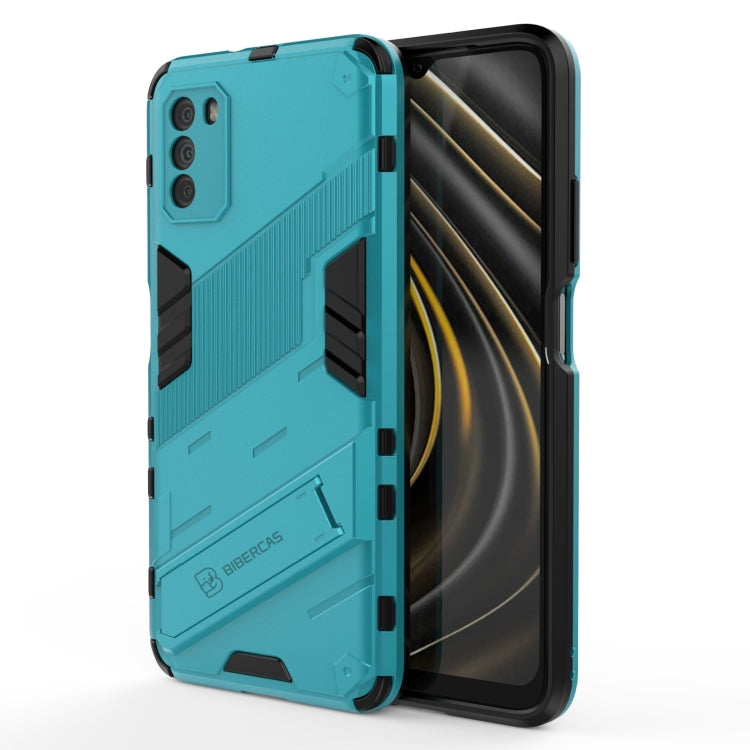 Punk Armor 2 in 1 PC + TPU Shockproof Case with Invisible Holder, For Xiaomi Redmi Note 9 Pro Max, For Xiaomi Poco M3