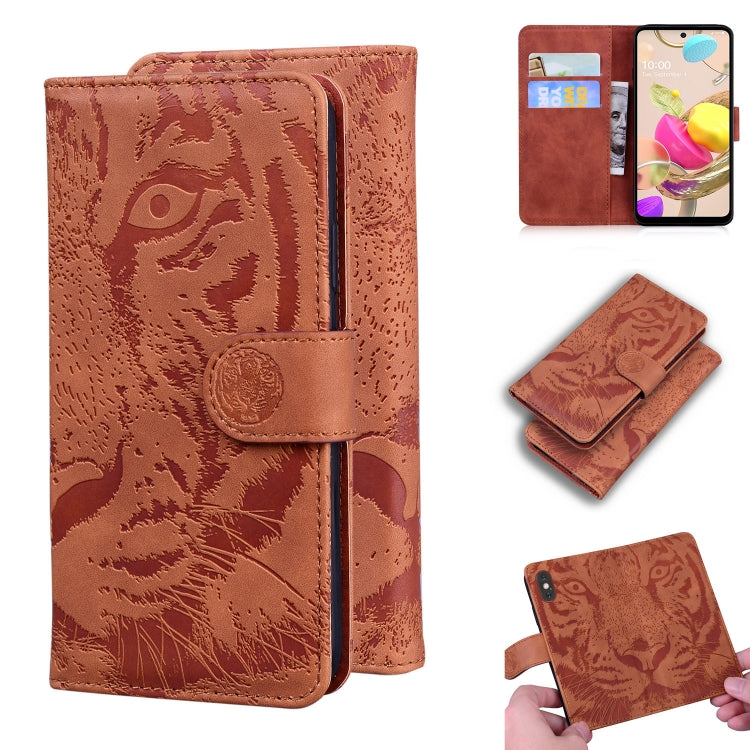 Tiger Embossing Pattern Horizontal Flip Leather Case with Holder & Card Slots & Wallet, For Xiaomi Mi 11, For LG K42, For Motorola Moto G Play (2021), For Samsung Galaxy A72 5G