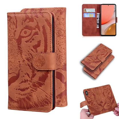 Tiger Embossing Pattern Horizontal Flip Leather Case with Holder & Card Slots & Wallet, For Xiaomi Mi 11, For LG K42, For Motorola Moto G Play (2021), For Samsung Galaxy A72 5G