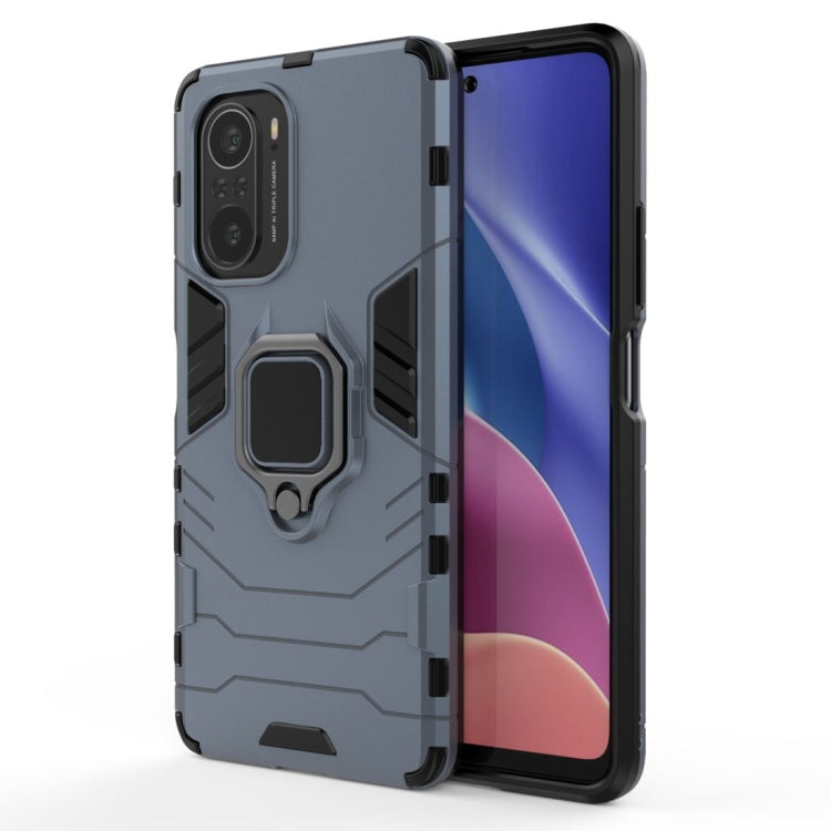 Shockproof PC + TPU Protective Case with Magnetic Ring Holder, For Xiaomi Redmi K40 / K40 Pro