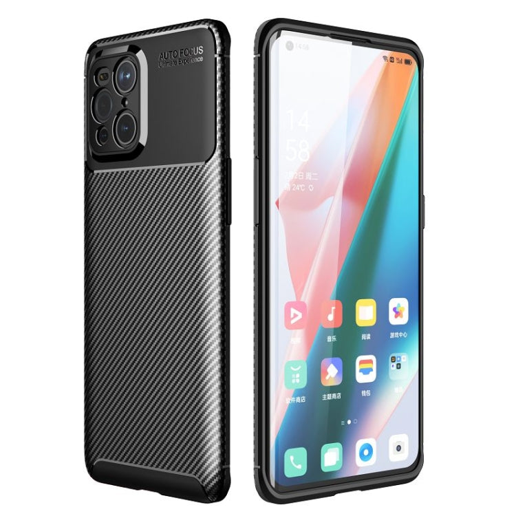 Carbon Fiber Texture Shockproof TPU Case, For OPPO Find X3, For OPPO Realme GT 5G