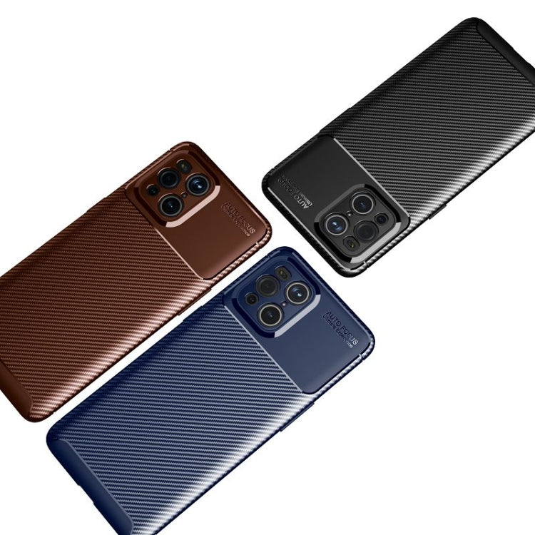Carbon Fiber Texture Shockproof TPU Case, For OPPO Find X3, For OPPO Realme GT 5G