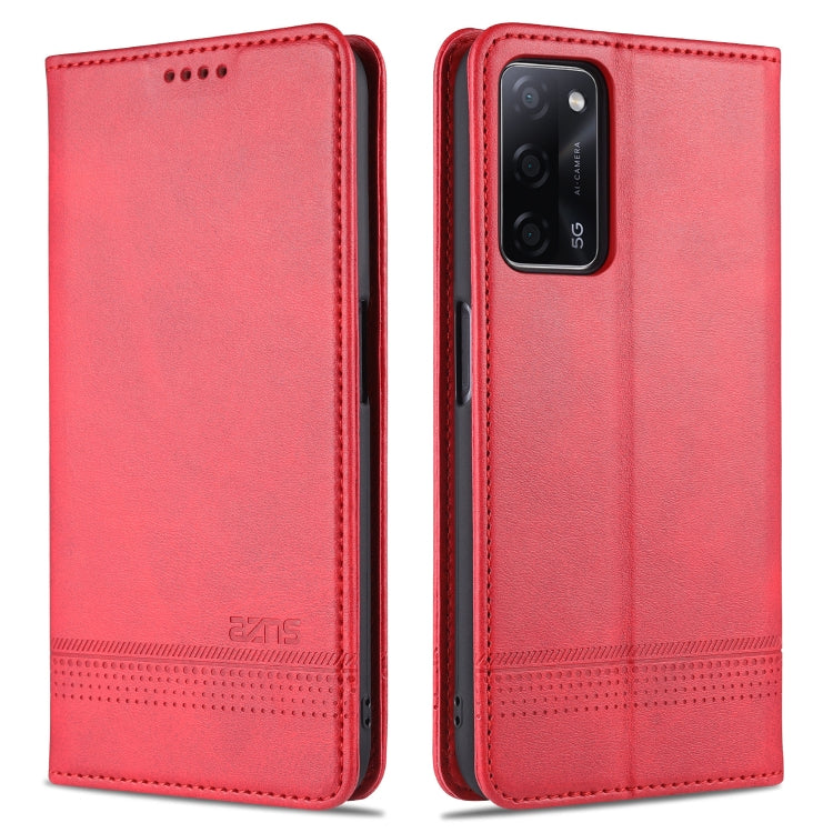 AZNS Magnetic Calf Texture Horizontal Flip Leather Case with Card Slots & Holder & Wallet, For Oppo A55 5G, For Honor V40 5G