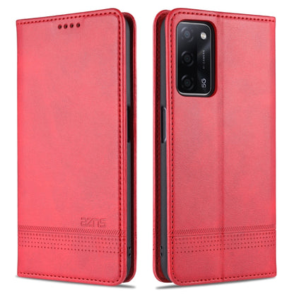 AZNS Magnetic Calf Texture Horizontal Flip Leather Case with Card Slots & Holder & Wallet, For Oppo A55 5G, For Honor V40 5G