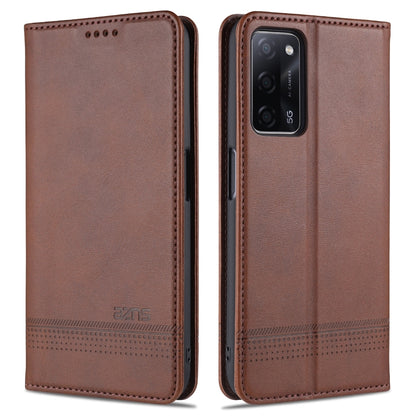 AZNS Magnetic Calf Texture Horizontal Flip Leather Case with Card Slots & Holder & Wallet, For Oppo A55 5G, For Honor V40 5G