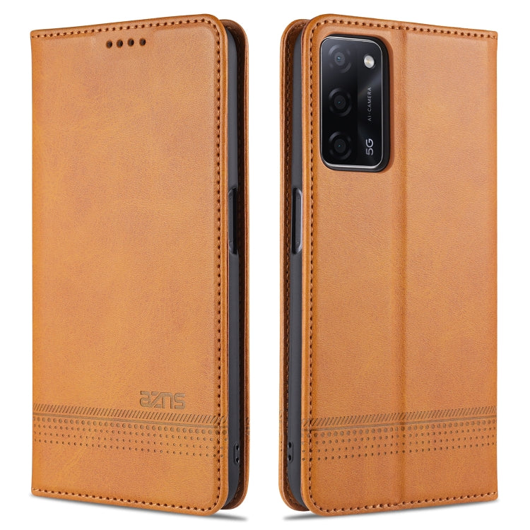 AZNS Magnetic Calf Texture Horizontal Flip Leather Case with Card Slots & Holder & Wallet, For Oppo A55 5G, For Honor V40 5G