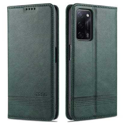 AZNS Magnetic Calf Texture Horizontal Flip Leather Case with Card Slots & Holder & Wallet, For Oppo A55 5G, For Honor V40 5G