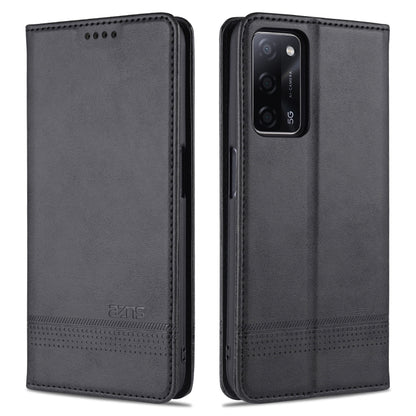 AZNS Magnetic Calf Texture Horizontal Flip Leather Case with Card Slots & Holder & Wallet, For Oppo A55 5G, For Honor V40 5G