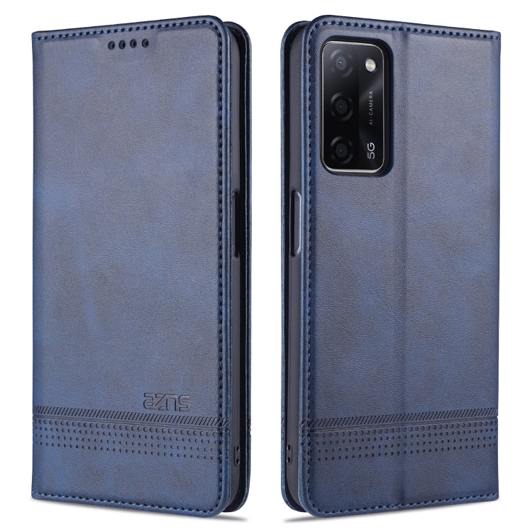 AZNS Magnetic Calf Texture Horizontal Flip Leather Case with Card Slots & Holder & Wallet, For Oppo A55 5G, For Honor V40 5G