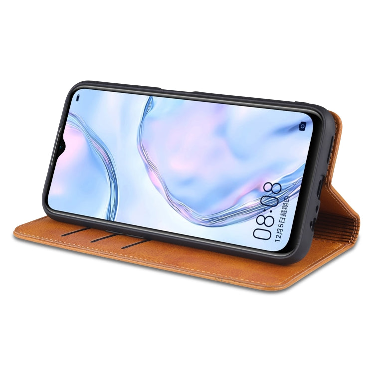 AZNS Magnetic Calf Texture Horizontal Flip Leather Case with Card Slots & Holder & Wallet, For Oppo A55 5G, For Honor V40 5G