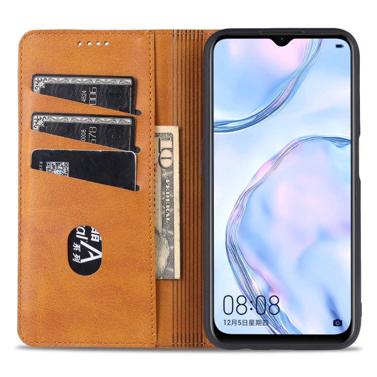 AZNS Magnetic Calf Texture Horizontal Flip Leather Case with Card Slots & Holder & Wallet, For Oppo A55 5G, For Honor V40 5G