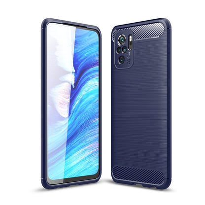 Brushed Texture Carbon Fiber TPU Case, For Xiaomi Redmi Note 10 4G