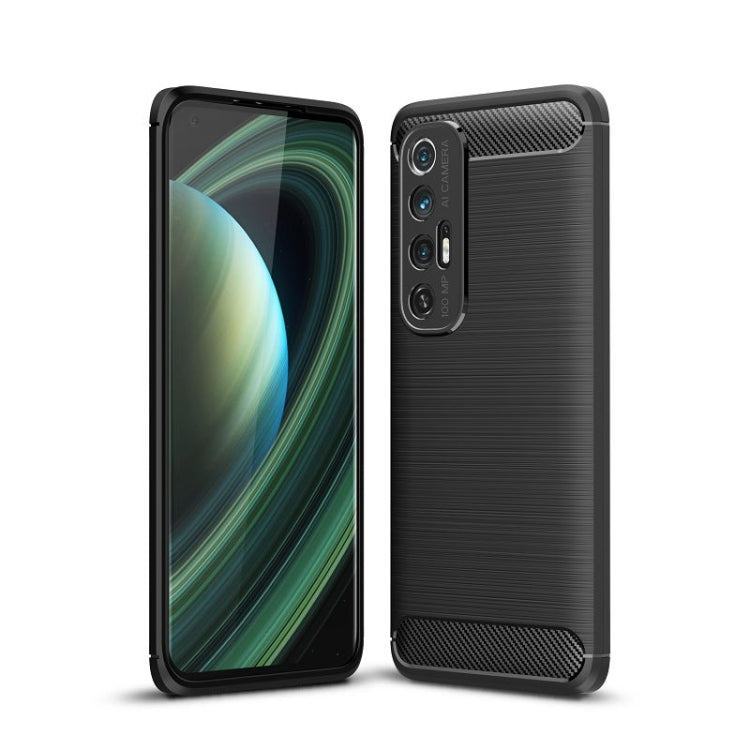 Brushed Texture Carbon Fiber TPU Case, For Xiaomi Mi 10S