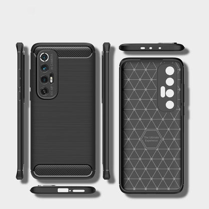 Brushed Texture Carbon Fiber TPU Case, For Xiaomi Mi 10S