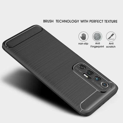 Brushed Texture Carbon Fiber TPU Case, For Xiaomi Mi 10S