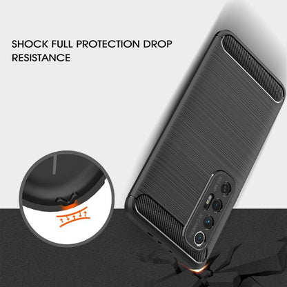 Brushed Texture Carbon Fiber TPU Case, For Xiaomi Mi 10S