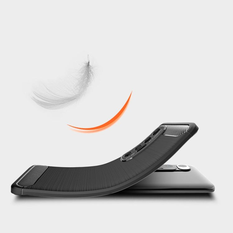 Brushed Texture Carbon Fiber TPU Case, For Xiaomi Mi 10S