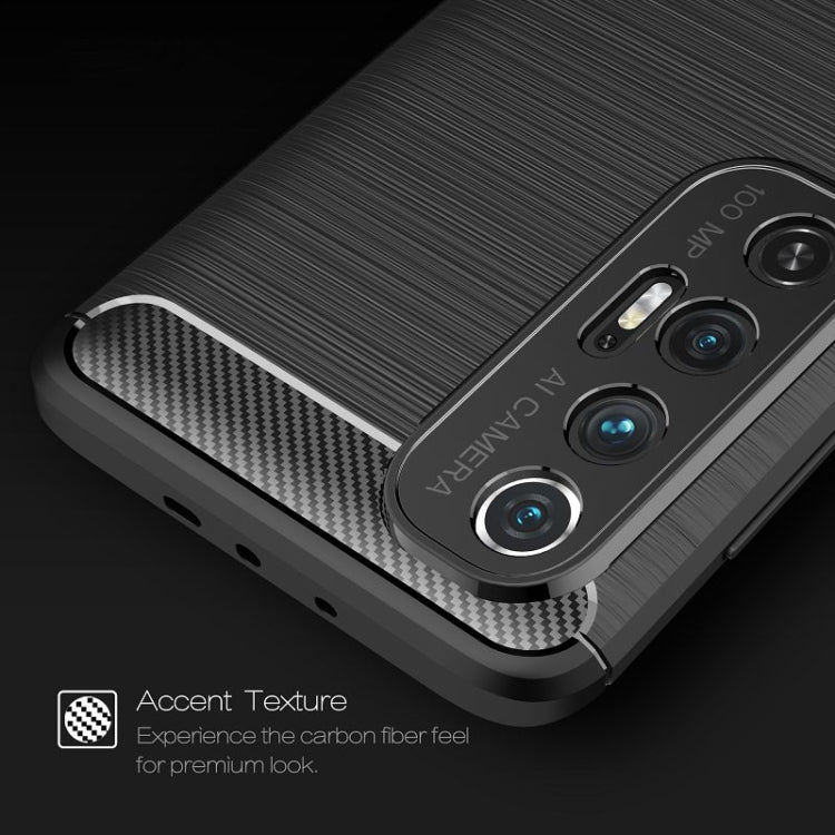Brushed Texture Carbon Fiber TPU Case, For Xiaomi Mi 10S