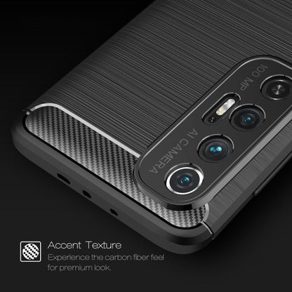Brushed Texture Carbon Fiber TPU Case, For Xiaomi Mi 10S