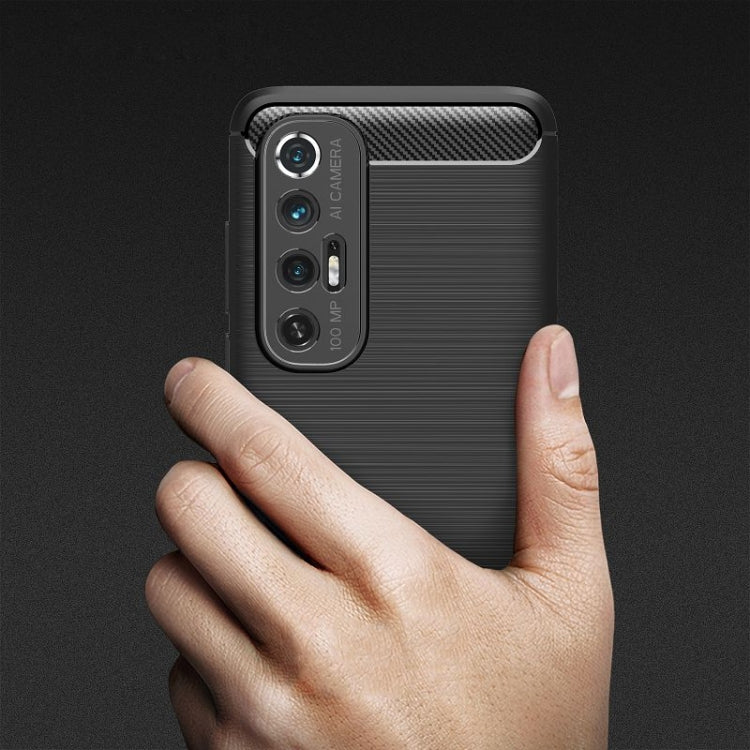 Brushed Texture Carbon Fiber TPU Case, For Xiaomi Mi 10S