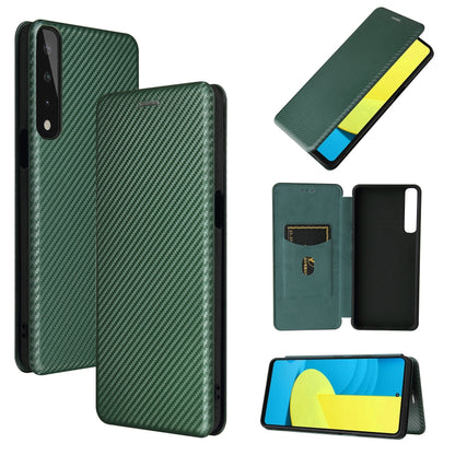 Carbon Fiber Texture Magnetic Horizontal Flip TPU + PC + PU Leather Case with Card Slot, For LG Stylo 7, For OPPO Realme V11 5G, For OPPO Reno5 Pro+, For OPPO Find X3 Neo, For Cubot C30, For OnePlus 9 Pro